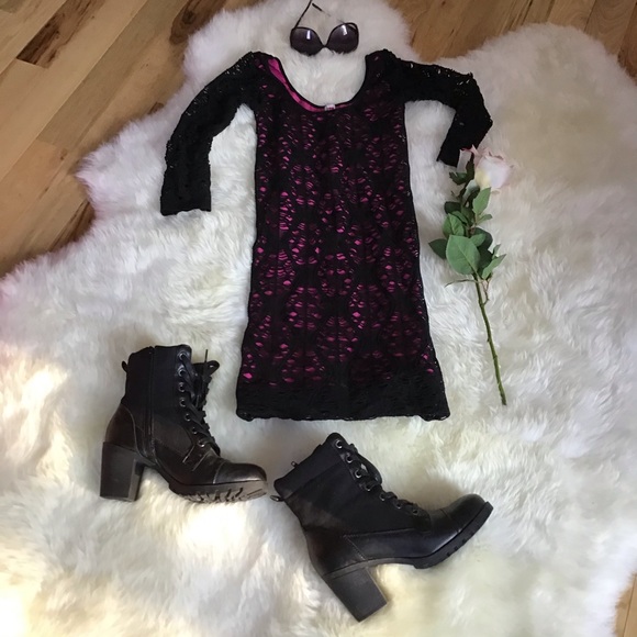 Stretch netted black dress, size m/l - Picture 2 of 5